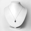 2.29 Carat Genuine Blue Sapphire and White Diamond 10K White Gold Pendant - Pendants - Custom Crafting Alliance, LLC