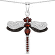 2.29 Carat Genuine Garnet and White Topaz .925 Sterling Silver Pendant - Pendants - Custom Crafting Alliance, LLC