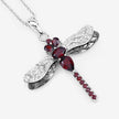 2.29 Carat Genuine Garnet and White Topaz .925 Sterling Silver Pendant - Pendants - Custom Crafting Alliance, LLC