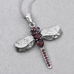 2.29 Carat Genuine Garnet and White Topaz .925 Sterling Silver Pendant - Pendants - Custom Crafting Alliance, LLC