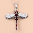 2.29 Carat Genuine Garnet and White Topaz .925 Sterling Silver Pendant - Pendants - Custom Crafting Alliance, LLC