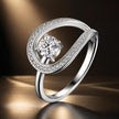 925 Sterling Silver 0.50 Carat Moissanite Ring Size 6 for Women
