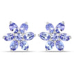 2.24 Carat Genuine Tanzanite .925 Sterling Silver Earrings