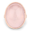 15.60 Carat Genuine Rose Quartz .925 Sterling Silver Ring