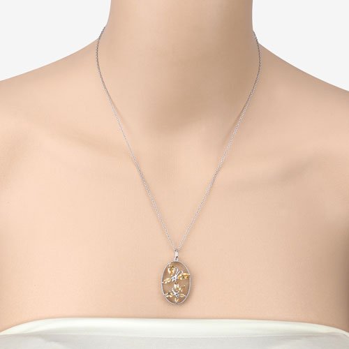 2.30 Carat Genuine Citrine .925 Sterling Silver Pendant - Pendants - Custom Crafting Alliance, LLC