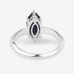 2.39 Carat Genuine Blue Sapphire and White Diamond 10K White Gold Ring - Rings - Custom Crafting Alliance, LLC