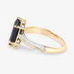 2.39 Carat Genuine Blue Sapphire and White Diamond 10K Yellow Gold Ring - Rings - Custom Crafting Alliance, LLC