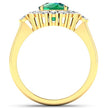 2.39 Carat Genuine Zambian Emerald and White Diamond 14K Yellow Gold Ring - Rings - Custom Crafting Alliance, LLC