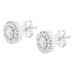 14k White Gold 1 cttw Diamond Halo Stud Earrings (I-J Clarity, I1-I2 Color)