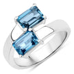 2.40 Carat Genuine London Blue Topaz .925 Sterling Silver Ring - Rings - Custom Crafting Alliance, LLC