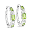 2.40 Carat Genuine Peridot and White Topaz .925 Sterling Silver Earrings - Earrings - Custom Crafting Alliance, LLC