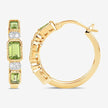 2.40 Carat Genuine Peridot and White Topaz .925 Sterling Silver Earrings - Earrings - Custom Crafting Alliance, LLC