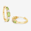 2.40 Carat Genuine Peridot and White Topaz .925 Sterling Silver Earrings - Earrings - Custom Crafting Alliance, LLC
