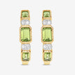 2.40 Carat Genuine Peridot and White Topaz .925 Sterling Silver Earrings - Earrings - Custom Crafting Alliance, LLC