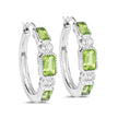 2.40 Carat Genuine Peridot and White Topaz .925 Sterling Silver Earrings - Earrings - Custom Crafting Alliance, LLC
