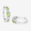 2.40 Carat Genuine Peridot and White Topaz .925 Sterling Silver Earrings - Earrings - Custom Crafting Alliance, LLC