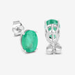 2.40 Carat Genuine Zambian Emerald 10K White Gold Earrings - Earrings - Custom Crafting Alliance, LLC