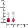 2.46 Carat Genuine Ruby and White Diamond 14K White Gold Earrings - Earrings - Custom Crafting Alliance, LLC