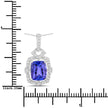 2.46 Carat Genuine Tanzanite and White Diamond 14K White Gold Pendant - Pendants - Custom Crafting Alliance, LLC