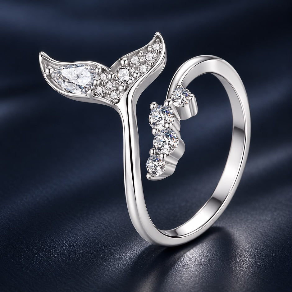 925 Sterling Silver White Gold Plated Size E Moissanite Ring for Women