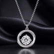 925 Sterling Silver Moissanite Necklace 40+5cm with CZ for Women
