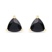 0.70 Carat Genuine Black Sapphire 14K Yellow Gold Earrings