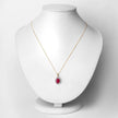 2.51 Carat Genuine Ruby and White Diamond 10K Yellow Gold Pendant - Pendants - Custom Crafting Alliance, LLC