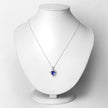 2.53 Carat Genuine Tanzanite and White Diamond 14K White Gold Pendant - Pendants - Custom Crafting Alliance, LLC