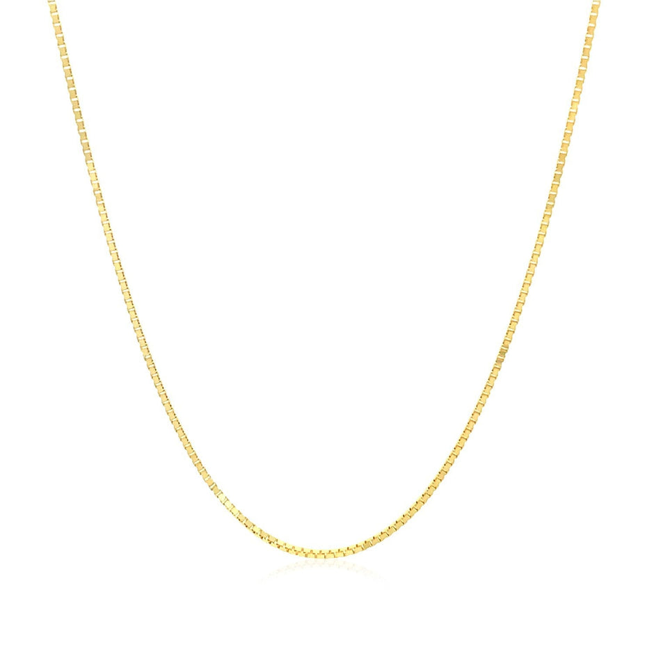 10k Yellow Gold Classic Box Chain 0.8mm