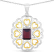 2.55 Carat Genuine Garnet .925 Sterling Silver Pendant - Pendants - Custom Crafting Alliance, LLC