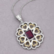 2.55 Carat Genuine Garnet .925 Sterling Silver Pendant - Pendants - Custom Crafting Alliance, LLC