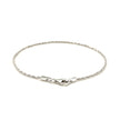 14k White Gold Solid Diamond Cut Rope Bracelet 1.5mm