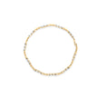 10k Yellow Gold 1/3 Cttw Diamond 3 Stone and X-Link Bracelet (I-J Color, I1-I2 Clarity) - 7.50