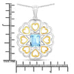2.60 Carat Genuine Blue Topaz .925 Sterling Silver Pendant - Pendants - Custom Crafting Alliance, LLC