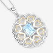 2.60 Carat Genuine Blue Topaz .925 Sterling Silver Pendant - Pendants - Custom Crafting Alliance, LLC