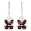 2.60 Carat Genuine Garnet .925 Sterling Silver Earrings - Earrings - Custom Crafting Alliance, LLC