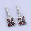 2.60 Carat Genuine Garnet .925 Sterling Silver Earrings - Earrings - Custom Crafting Alliance, LLC