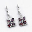 2.60 Carat Genuine Garnet .925 Sterling Silver Earrings - Earrings - Custom Crafting Alliance, LLC