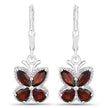 2.60 Carat Genuine Garnet .925 Sterling Silver Earrings - Earrings - Custom Crafting Alliance, LLC