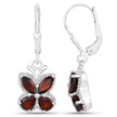 2.60 Carat Genuine Garnet .925 Sterling Silver Earrings - Earrings - Custom Crafting Alliance, LLC