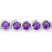 2.64 Carat Genuine Amethyst .925 Sterling Silver Bracelet - Bracelets - Custom Crafting Alliance, LLC