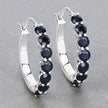 2.66 Carat Genuine Blue Sapphire .925 Sterling Silver Earrings - Earrings - Custom Crafting Alliance, LLC