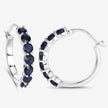2.66 Carat Genuine Blue Sapphire .925 Sterling Silver Earrings - Earrings - Custom Crafting Alliance, LLC