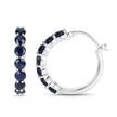 2.66 Carat Genuine Blue Sapphire .925 Sterling Silver Earrings - Earrings - Custom Crafting Alliance, LLC