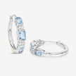 2.66 Carat Genuine Blue Topaz and White Topaz .925 Sterling Silver Earrings - Earrings - Custom Crafting Alliance, LLC