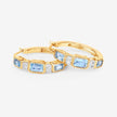 2.66 Carat Genuine Blue Topaz and White Topaz .925 Sterling Silver Earrings - Earrings - Custom Crafting Alliance, LLC