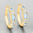 2.66 Carat Genuine Blue Topaz and White Topaz .925 Sterling Silver Earrings - Earrings - Custom Crafting Alliance, LLC