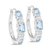 2.66 Carat Genuine Blue Topaz and White Topaz .925 Sterling Silver Earrings - Earrings - Custom Crafting Alliance, LLC
