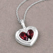 2.66 Carat Genuine Garnet and White Topaz .925 Sterling Silver Pendant - Pendants - Custom Crafting Alliance, LLC