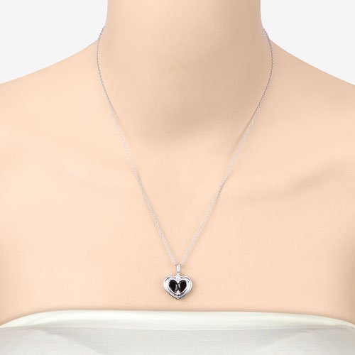 2.66 Carat Genuine Garnet and White Topaz .925 Sterling Silver Pendant - Pendants - Custom Crafting Alliance, LLC